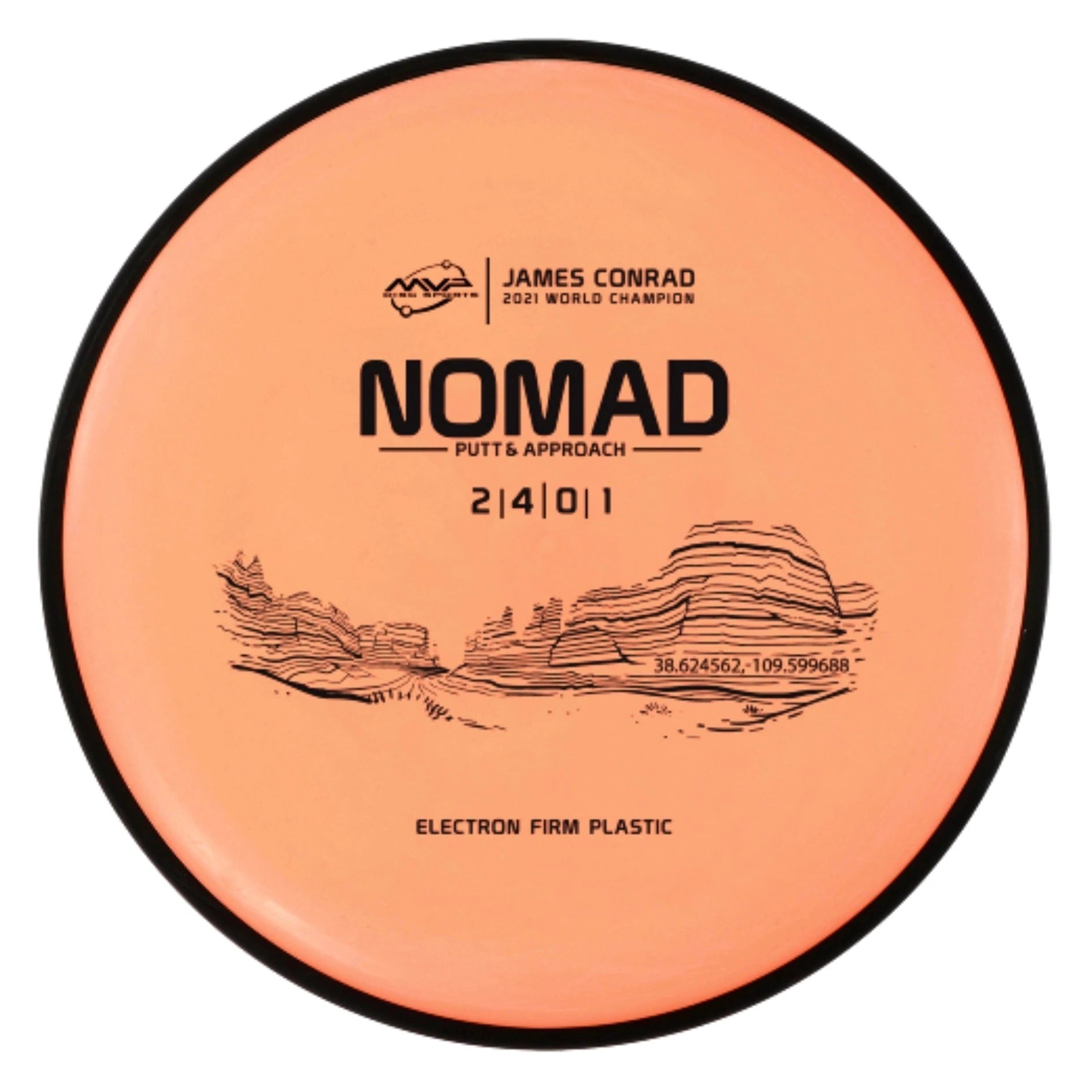 Nomad 68 disc golf putter by James Conrad